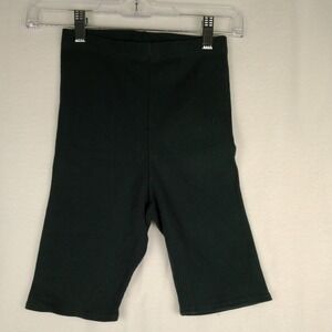 Vintage‎ LA MOVERS Ribbed High Waist Bike Shorts Dark Green Women's Medium